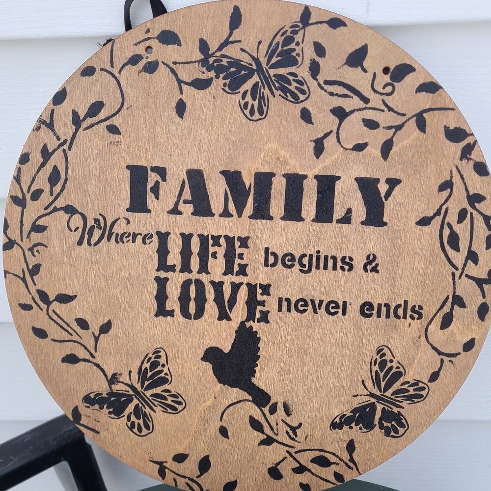 Brown Family Wall Decor with Black Design